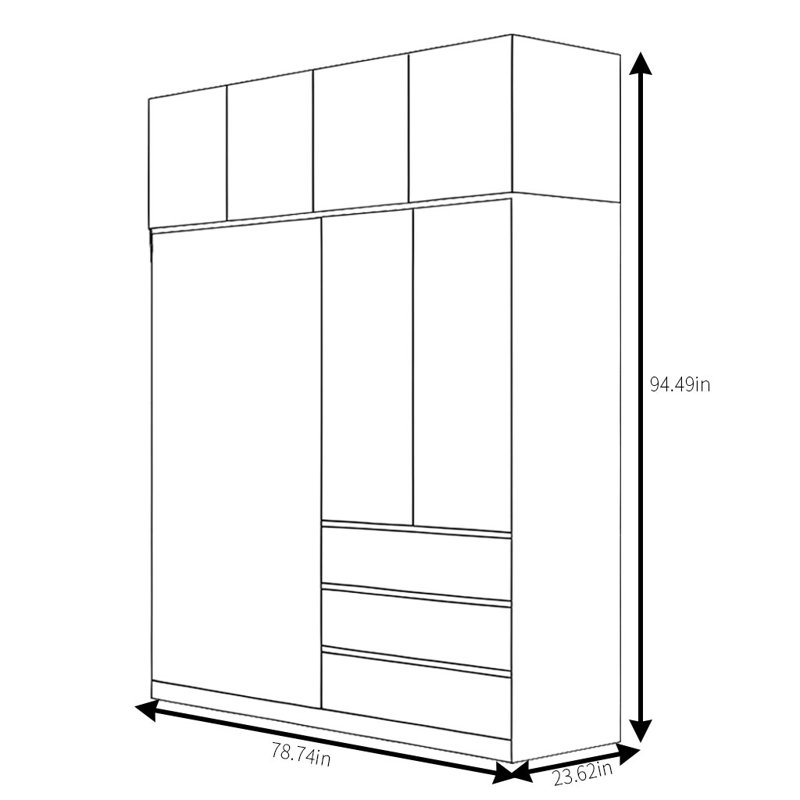 Hornsea, 94.49" H x 78.74" W x 23.62" D
