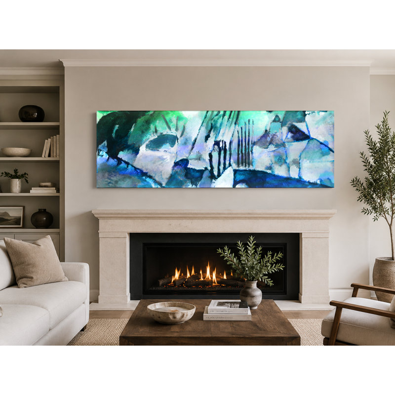 Paysage avec pluie (1913) - Art mural sur toile panoramique, 36" W x 12" H