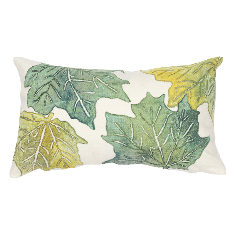 Coussin intérieur / extérieur rectangulaire Visions IV, Nuage / vert / jaune