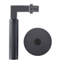 Bravura 846-6 Knurled Dummy Lever on Round Contemporary Rose in Matte Black