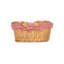 Swing Handle Wicker Shopping Basket with Red & White Checked Lining-523108224