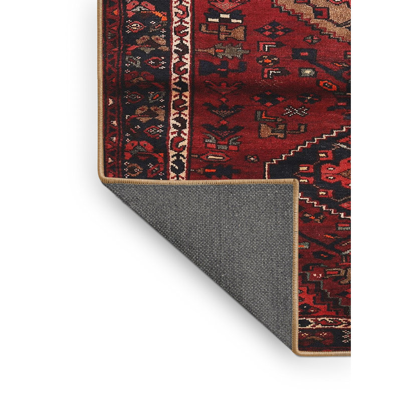 Tapis jaune clair/marron/noir, Rectangle 5 pi x 7 pi