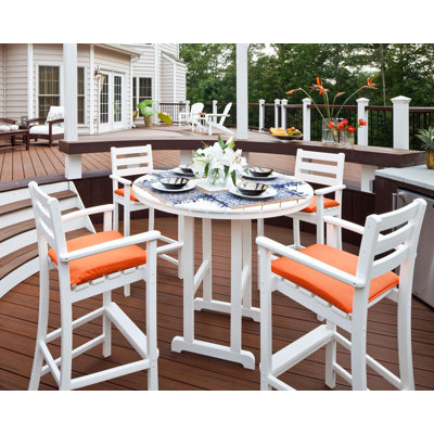 POLYWOOD Monterey Bay 5-Piece Round Bar Set