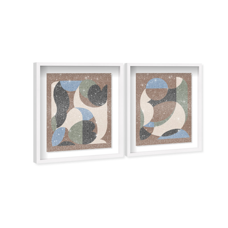 Centered Harmony Set Set by Oliver Gal, 37.5"H x 46.5"W, White Shadowbox