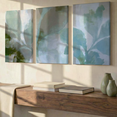 3 Pieces Exculisive Modern Abstract Botanical Large Wall Art in Earthy, Modern Canvas Decor for Living Room, Bedroom, Office and Home, Ready to Hang
