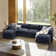 Asul 151.5" Convertible Oversized Sectional Couch for 6 People with Triple-Layer Cushions and Two Armrest Pillows