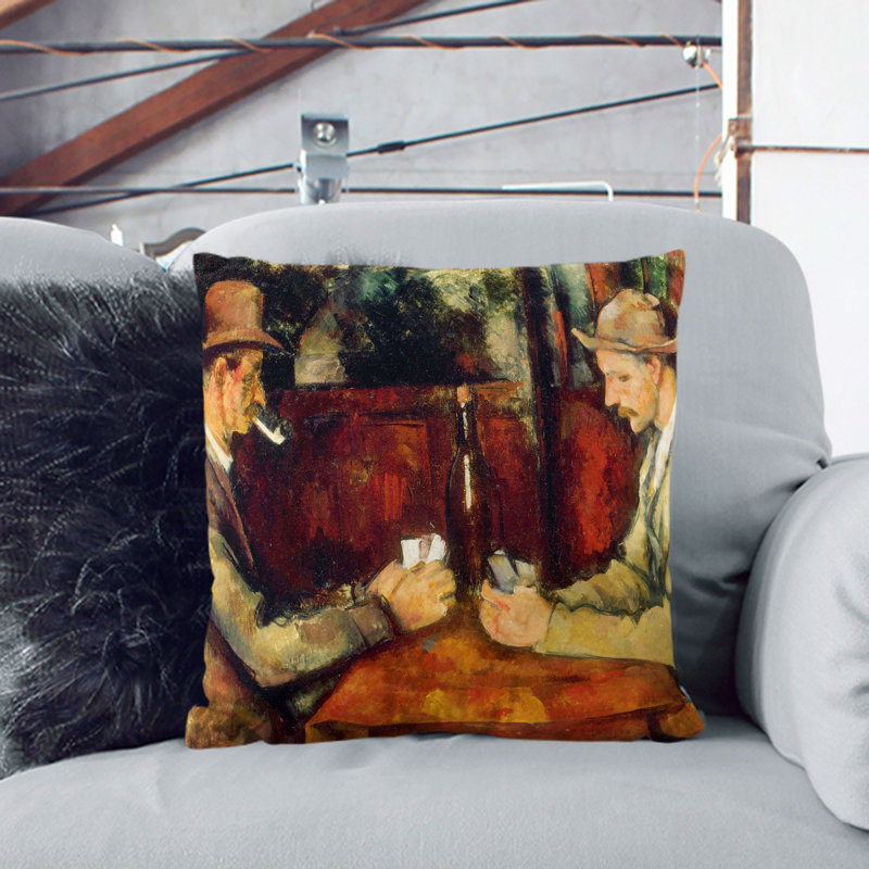 The Card Players Vol.3 Scatter Cushion, 40cm H x 40cm W x 15cm D