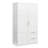 High Wardrobe And Kitchen Cabinet With 2 Doors, 2 Drawers And 5 Storage Spaces, White