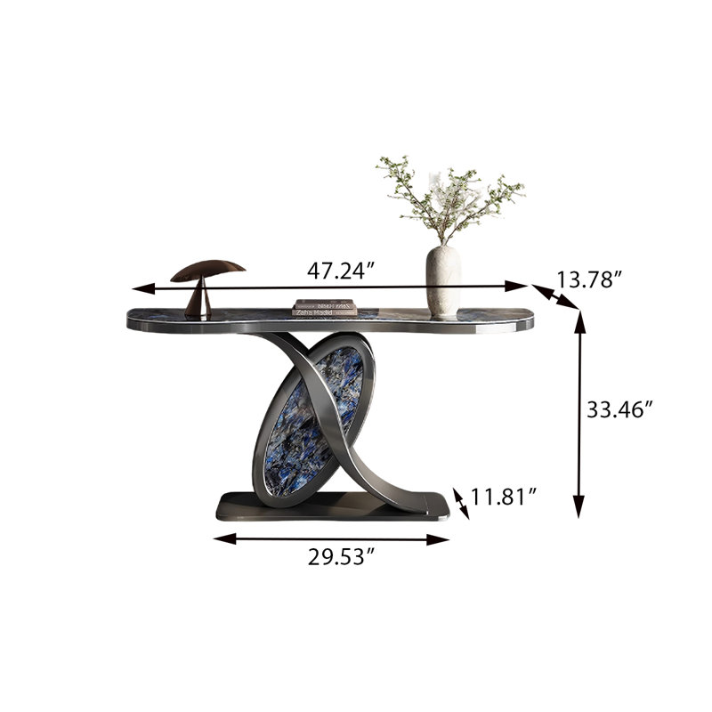 Table d'entrée murale simple et luxueuse 47,24 po, H 33,46 po x l 47,24 po x P 11,81 po