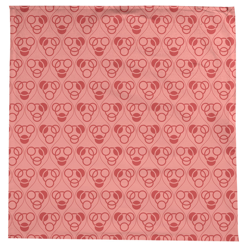 Classic Circles and Waves Tablecloth, Red
