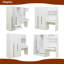 Armoire de rangement intelligente à 3 portes avec bureau intégré-1689407188