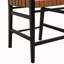 Ensemble de 2 tabourets de comptoir 24,25 po Classic, ensemble de 2 tabourets de comptoir en polyuréthane brun avec structure en bois d'hévéa, dossier et siège en cuir tissé croisé, convient à la cuisine / chambre à coucher / salle à manger