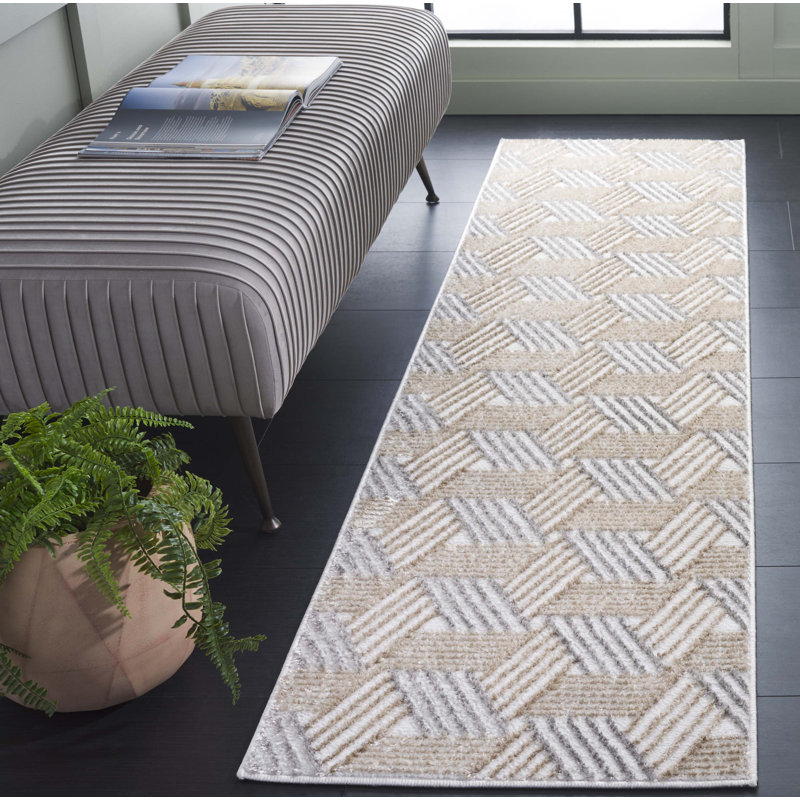 Nyjah Performance Geometric Rug, Runner 2' x 8'