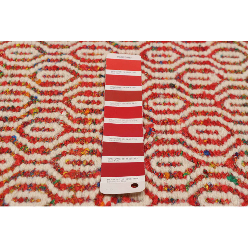 Tapis rouge en laine New Age One-of-a-Kind Rectangle 5 pi 1 po x 7 pi 1 po