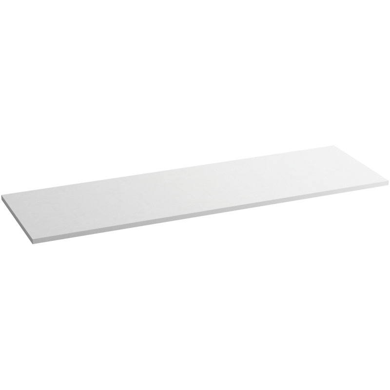 Solid/Expressions 73" Single Bathroom Vanity Top, White Expressions