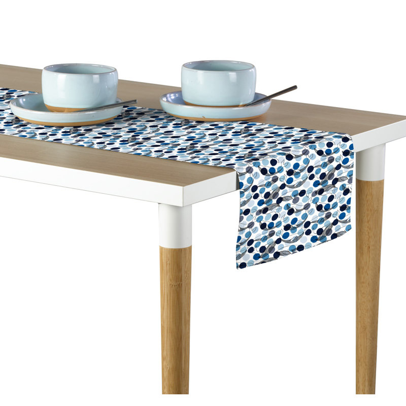 Arroliga Whales Dots Table Runner, 108" x 14"