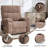 Chenille Brown Heat Massage Dual Motor Infinite Position Up to 350 LBS Large Electric Power Lift Recliners with Hidden Cup Holders, Power-Remote, Medium-firm and Heavy Duty-1066179808-1066120614