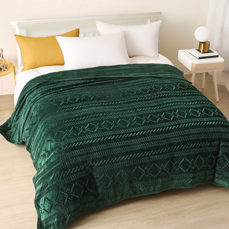 Ammersee Throw Blanket, W230 x L230cm, Dark Green