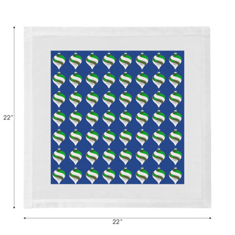 Cotton Blend Square Napkins, Blue