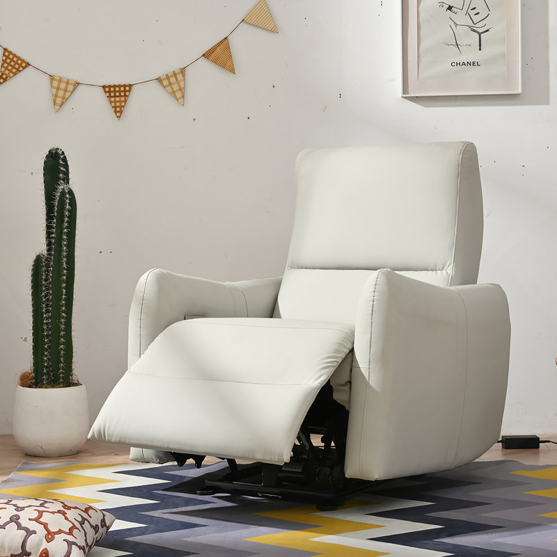 Light Gray Power Recliner Wall Hugger,Small Power Recliner For Living Room,Electric Recliner For Small Space,Reclining Sofa For Bedroom (Light Gray)