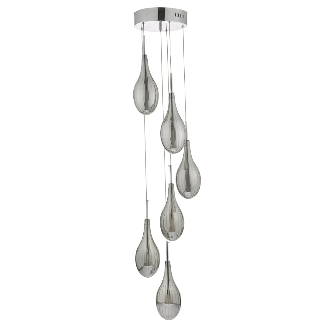 Corrales 6 - Light Polished Chrome Cluster Pendant