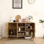 Armoire à trois portes en maille de rotin avec grand espace de rangement pour une organisation à la maison durable et élégante