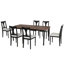 Ensemble de table de salle à manger 7 pièces, table de salle à manger en bois extensible de 60 à 78 pouces avec rallonge amovible, ensemble de table de cuisine avec 6 chaises d'appoint rembourrées, ensemble de table de salle à manger pour 6-1226326725