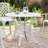 Canora Grey Patio Table White Diameter35.4"X29.5" Aluminum