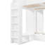 Lit superposé triple avec tablettes et crochets de rangement-1436776056