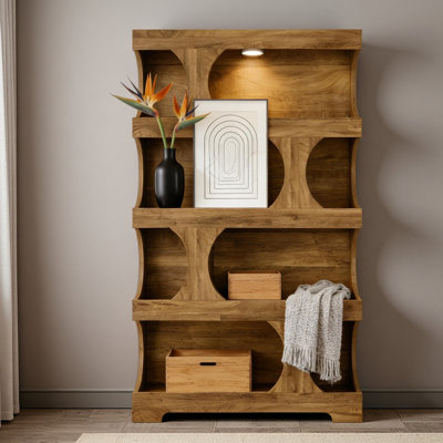 Practical Display Shelves,Bookshelf,S-Shaped Storage Bookcase
