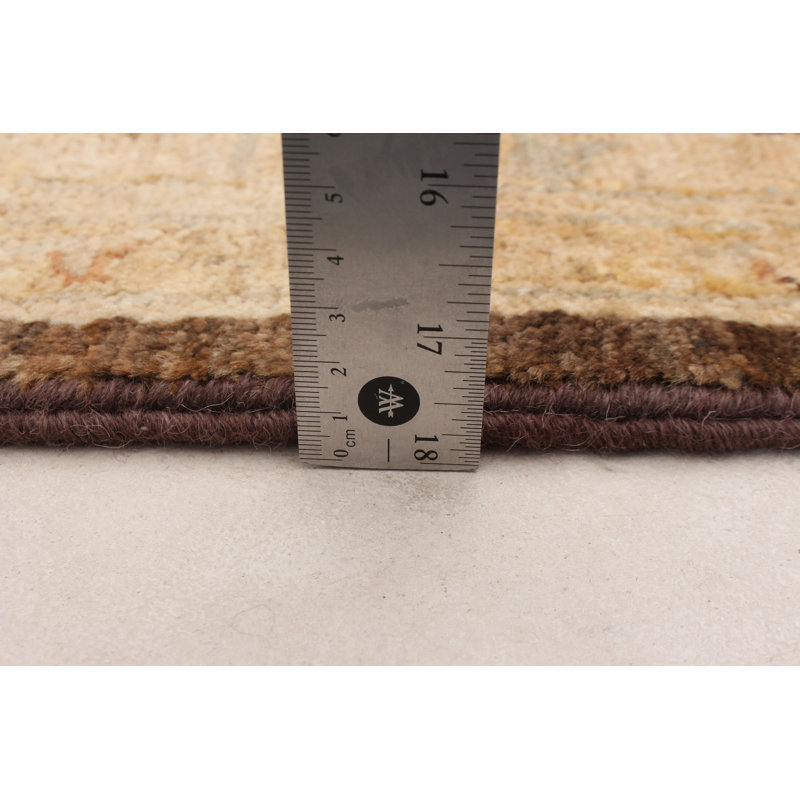 Tapis brun foncé Peshawar Oushak 4 pi 9 po x 6 pi 8 po