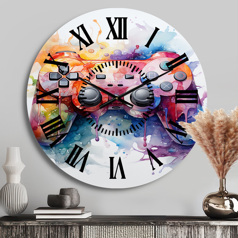 Horloge murale colorée, Médium