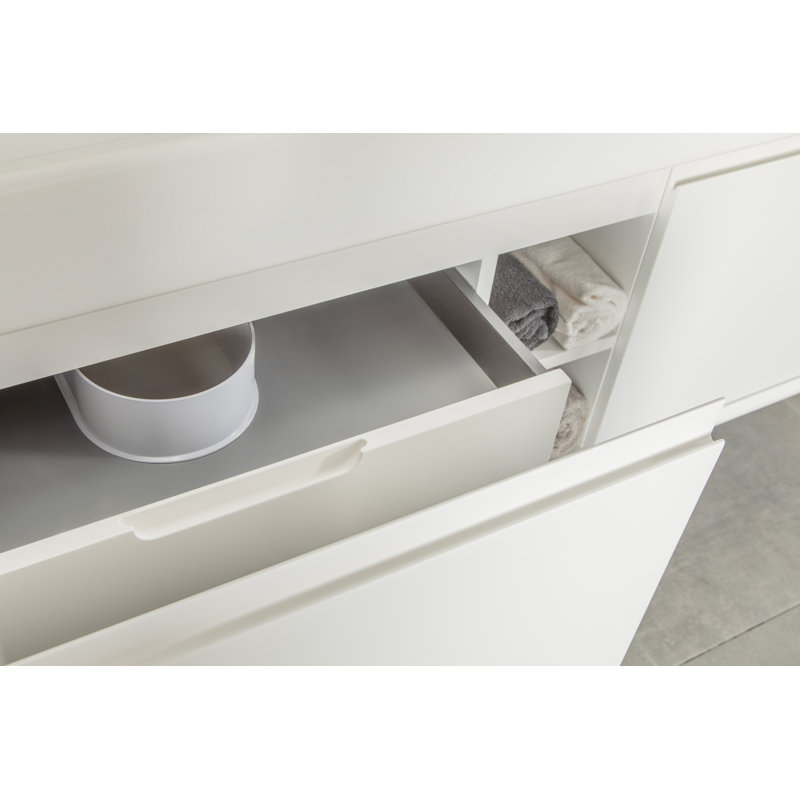 Meuble-lavabo blanc Isla, Blanc / Blanc