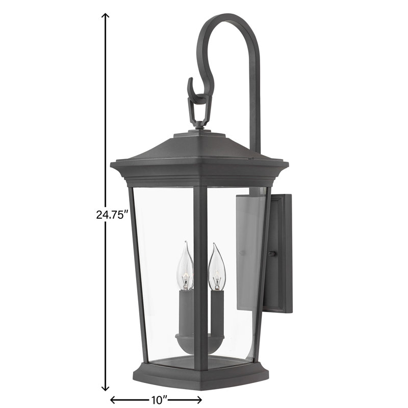 Bromley 3-Light Outdoor Wall Lantern, Museum Black, Yes