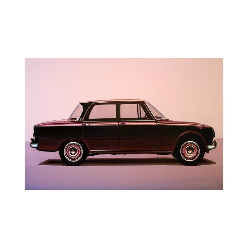 "Alfa Romeo Giulia Super" par Paul Meijering, reproduction d'art sur toile tendue, H 26 po x l 40 po x 1,5 po