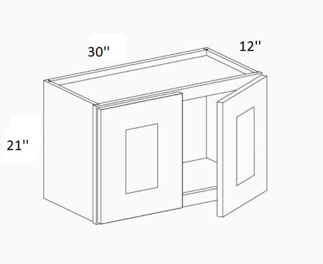 Armoire murale de cuisine blanche prête à assembler Shaker 12 po / 15 po / 18 po / 21 po / H 24 po x l 30 po x P 12 po