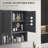 Cabinets, Wall Mounted Bathroom Storage Cabinet with Open & Adjustable Shelves | Farmhouse | MDF-922230314