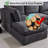Eugenija 99"W Down Filled Modular Sectional-940000349