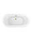 59" Streamline Clawfoot Soaking Acrylic Bathtub With Drain, Clawfeet, and Bamboo Tray-75959924-50897196