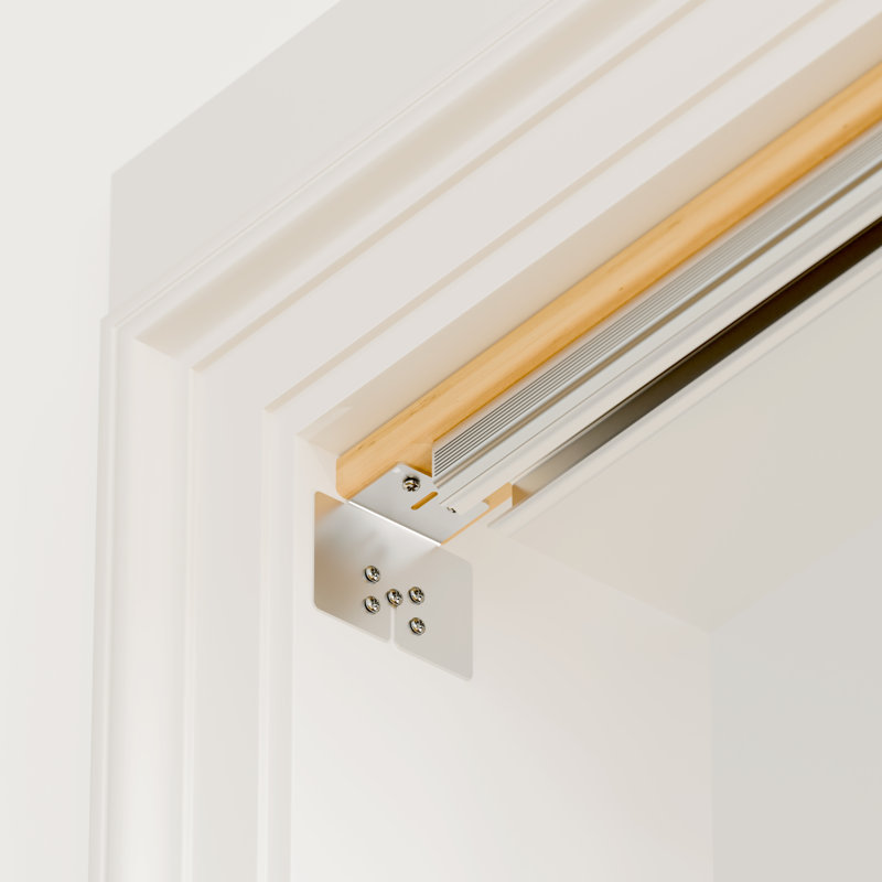 Sliding Pocket Door - Frosted Glass Design -Maufacture Wood With Hardware, 80", 32” W x 80" H