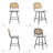 Upholstered Swivel Counter Stool With Rattan Backrest-106484845-106484842
