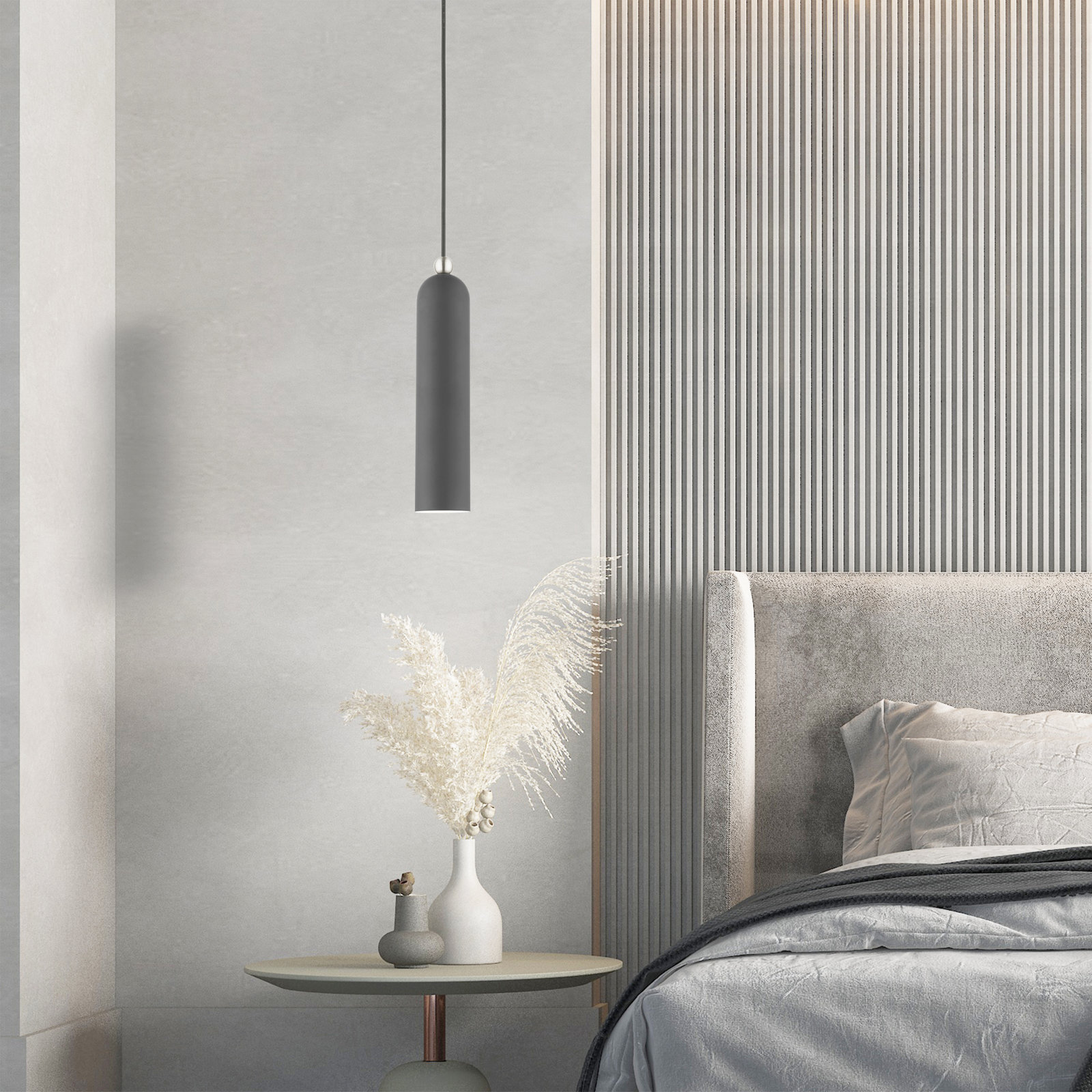 Hanne 1 - Light Single Cylinder Pendant, ScandiN/Avian Gray