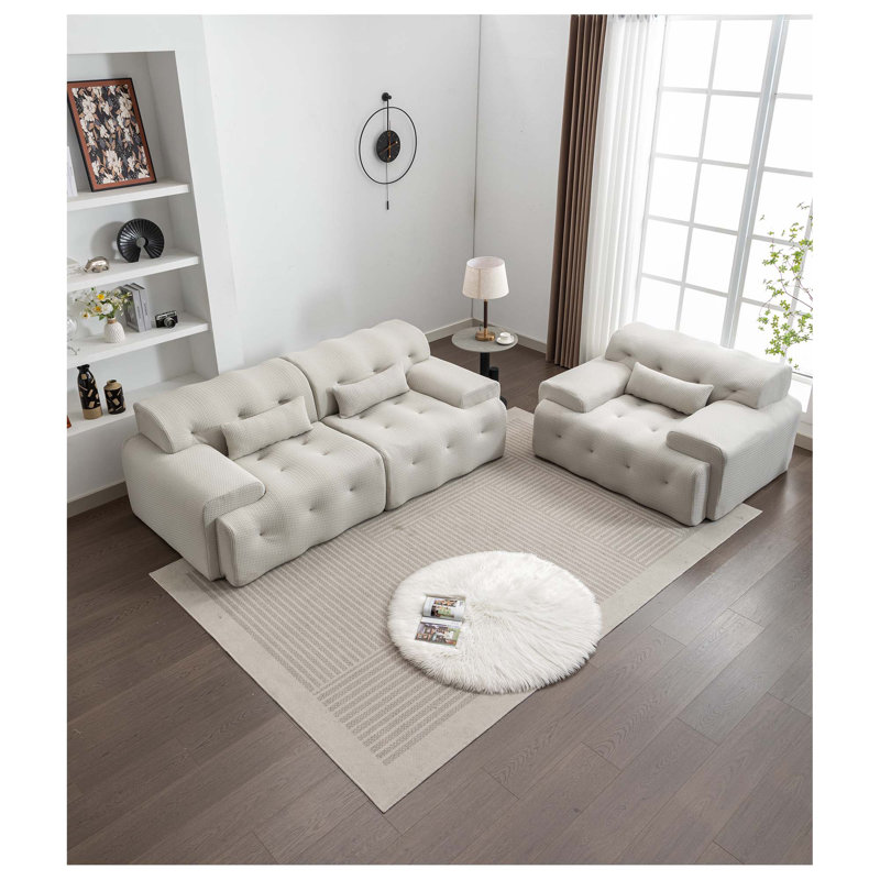 Canapé pour le salon, Tissu beige