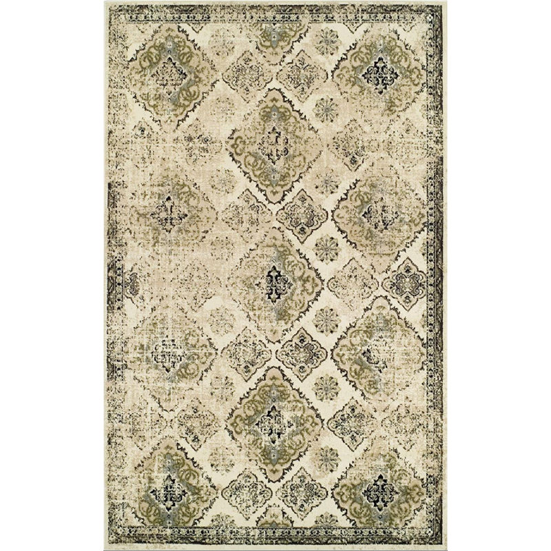 Tapis intérieur / extérieur tressé ivoire