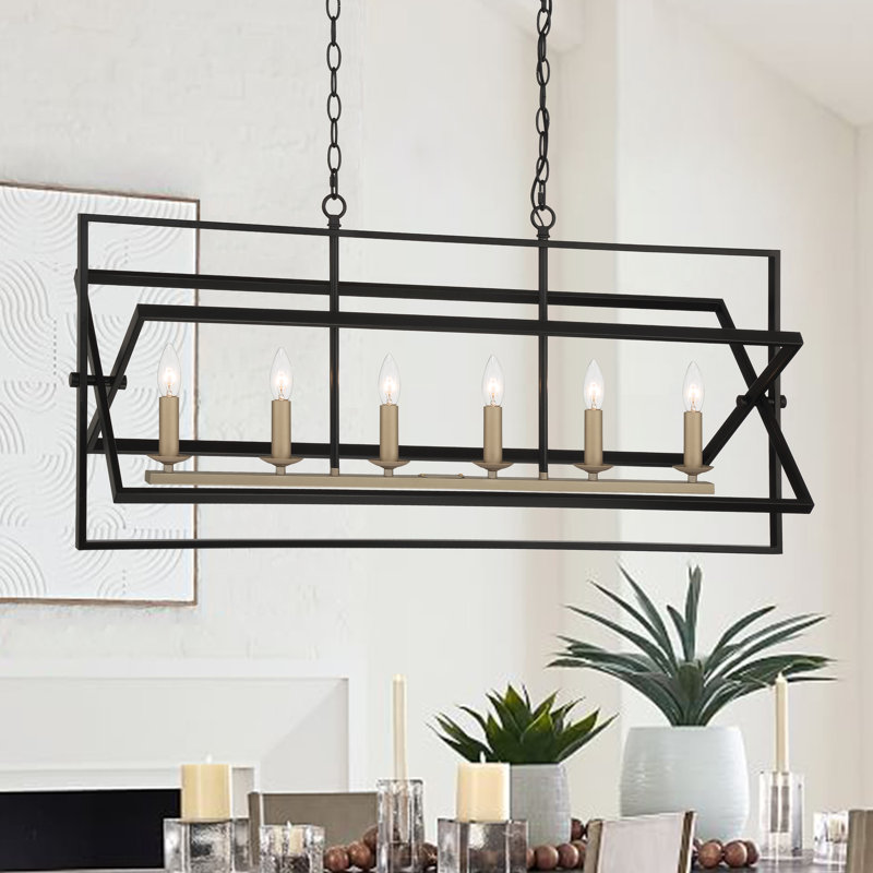 Athel 6 - Light Antique Silver Kitchen Island Pendant