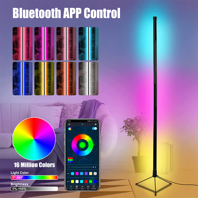 Jutin 47.24'' LED Column Floor Lamp Set