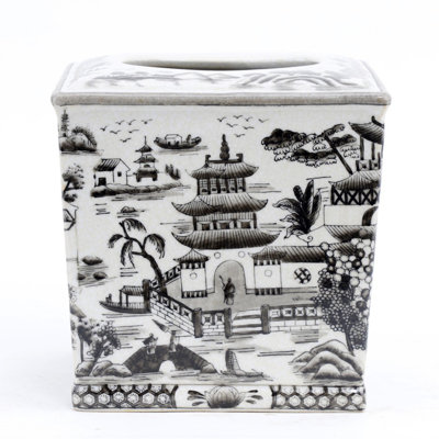 Boîte à mouchoirs en porcelaine