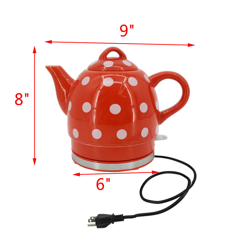 FixtureDisplays 1.06 Quarts Ceramic Electric Tea Kettle