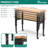 Manufactured Wood Top Height-Adjustable Workbench with Wheels-2035465143