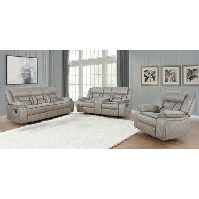 3-piece Upholstered Reclining Sofa Set